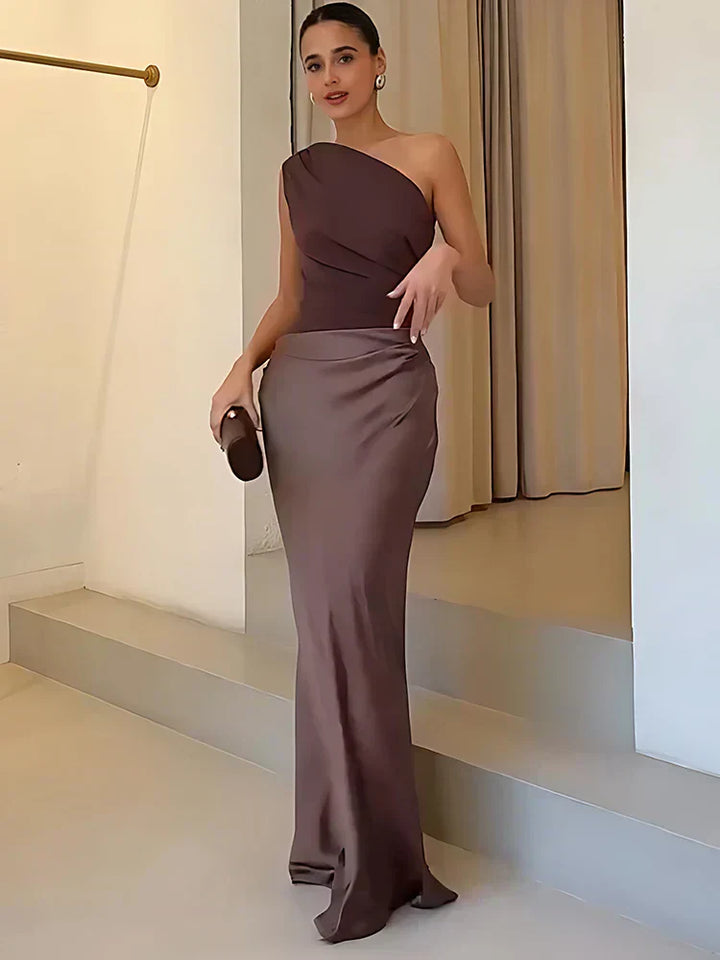 Abito Maxi con Colpa in Satin
