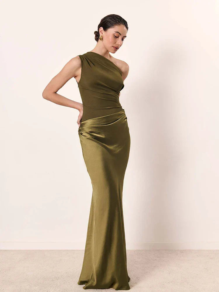 Abito Maxi con Colpa in Satin