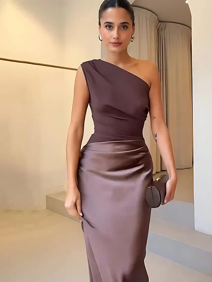 Abito Maxi con Colpa in Satin