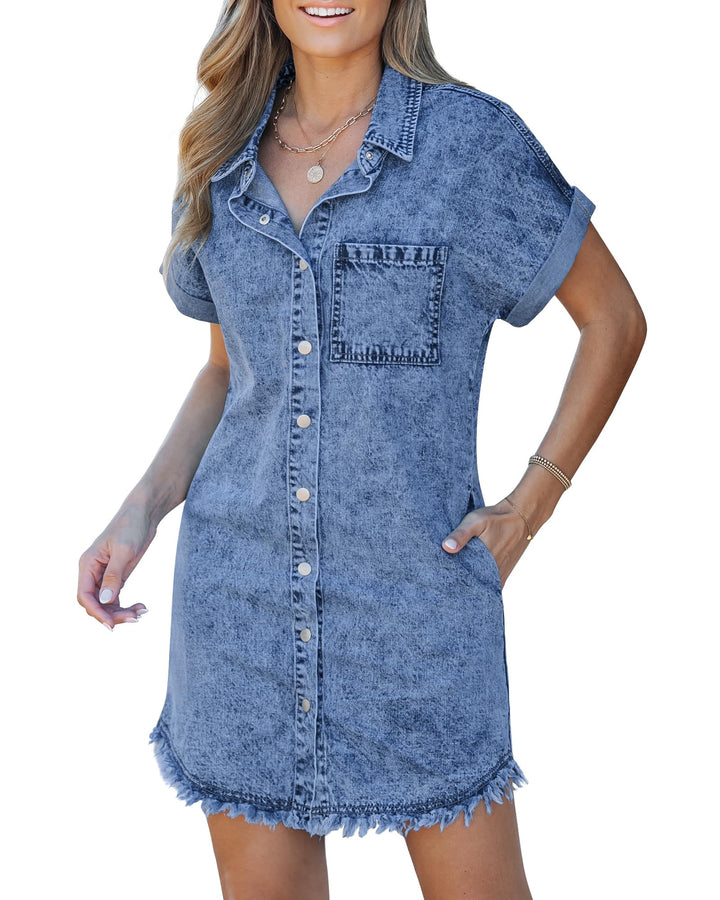 Kaelia | Abito Camicia in Denim