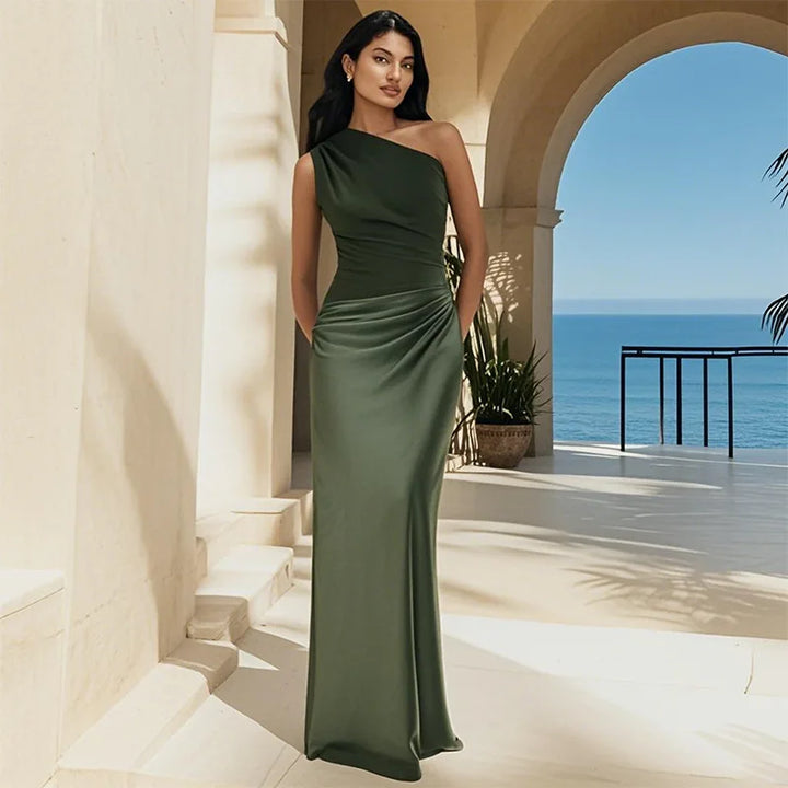 Abito Maxi con Colpa in Satin