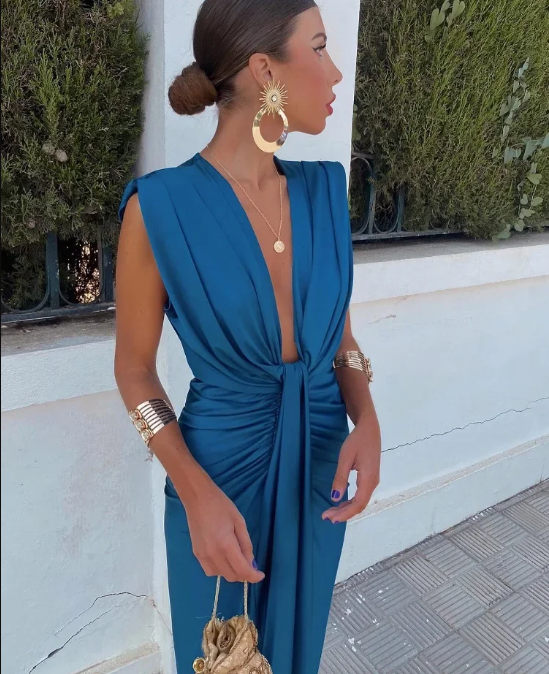 Abito Plissettato Elegante