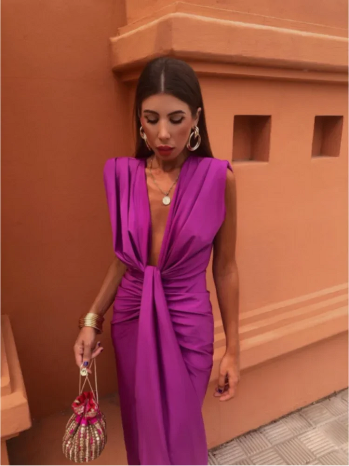 Abito Plissettato Elegante