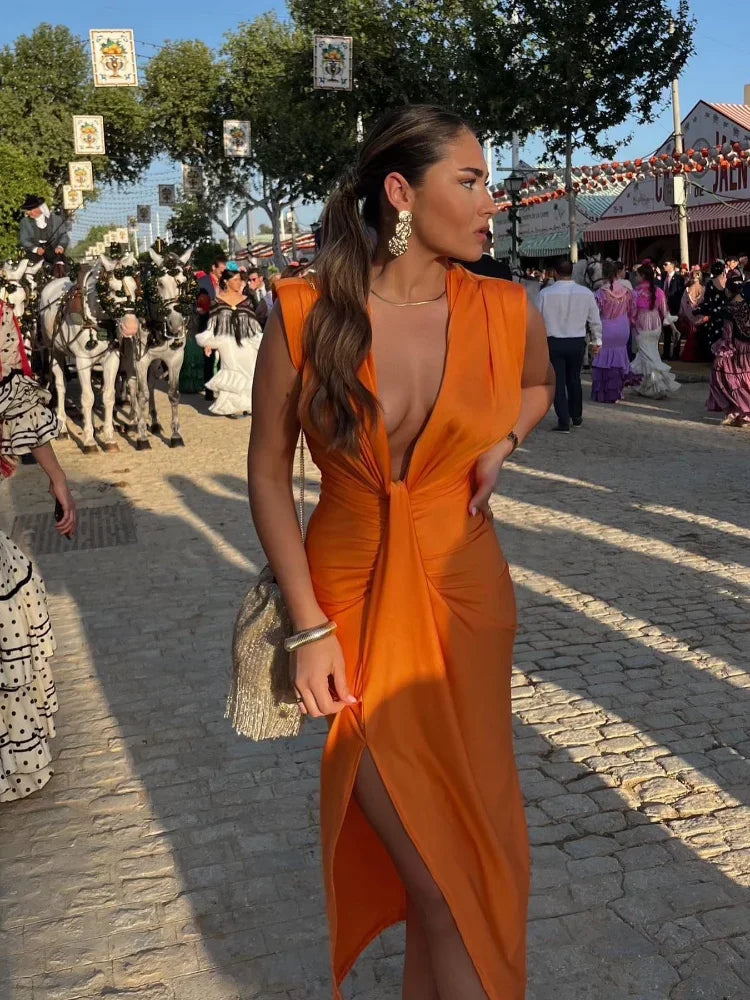 Abito Plissettato Elegante