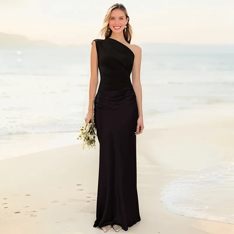 Abito Maxi con Colpa in Satin