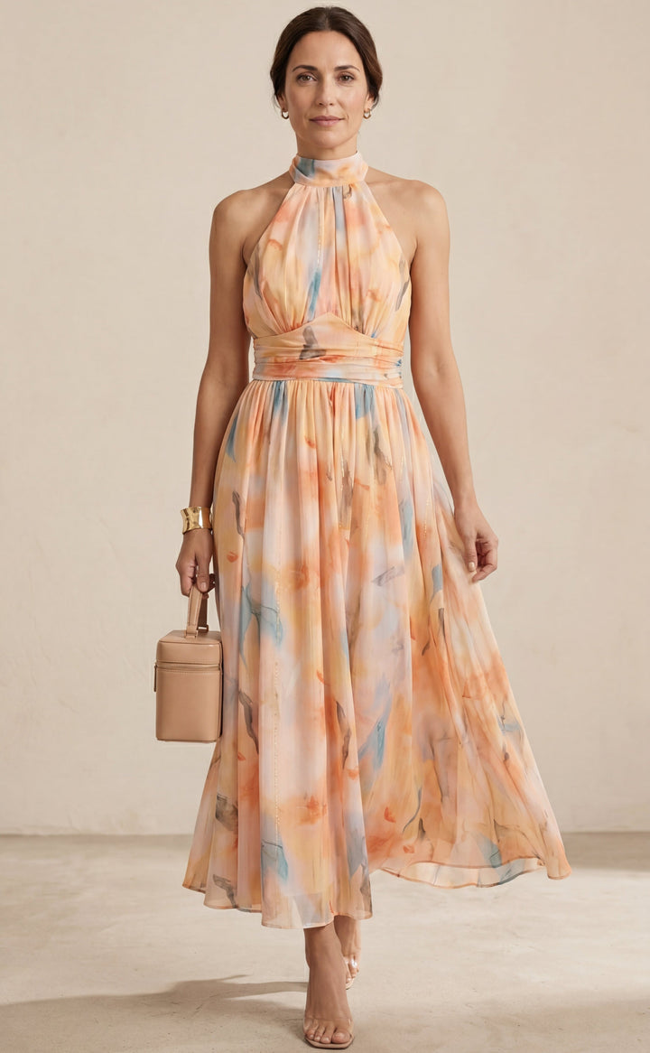 ESTHER | Abito Halter in Stile Acquerello