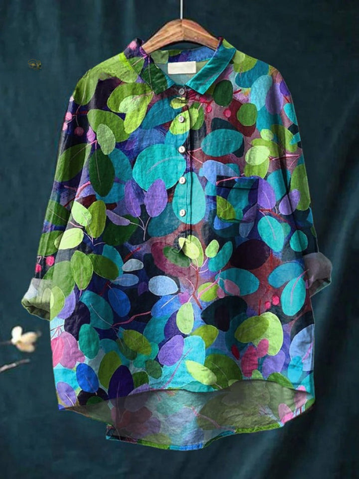 Lina | Camicia Ricamata Floreale Vivace