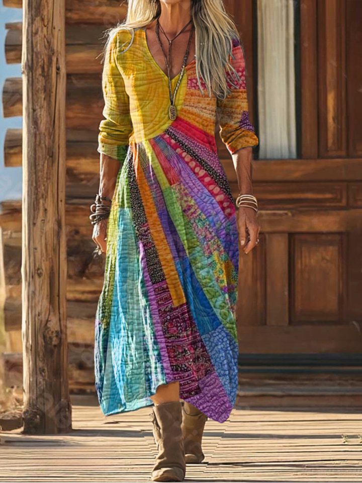 Azura - Vestito Bohemien Stampato