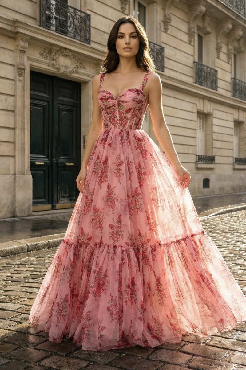 Abito in Tulle con Volant Elysian