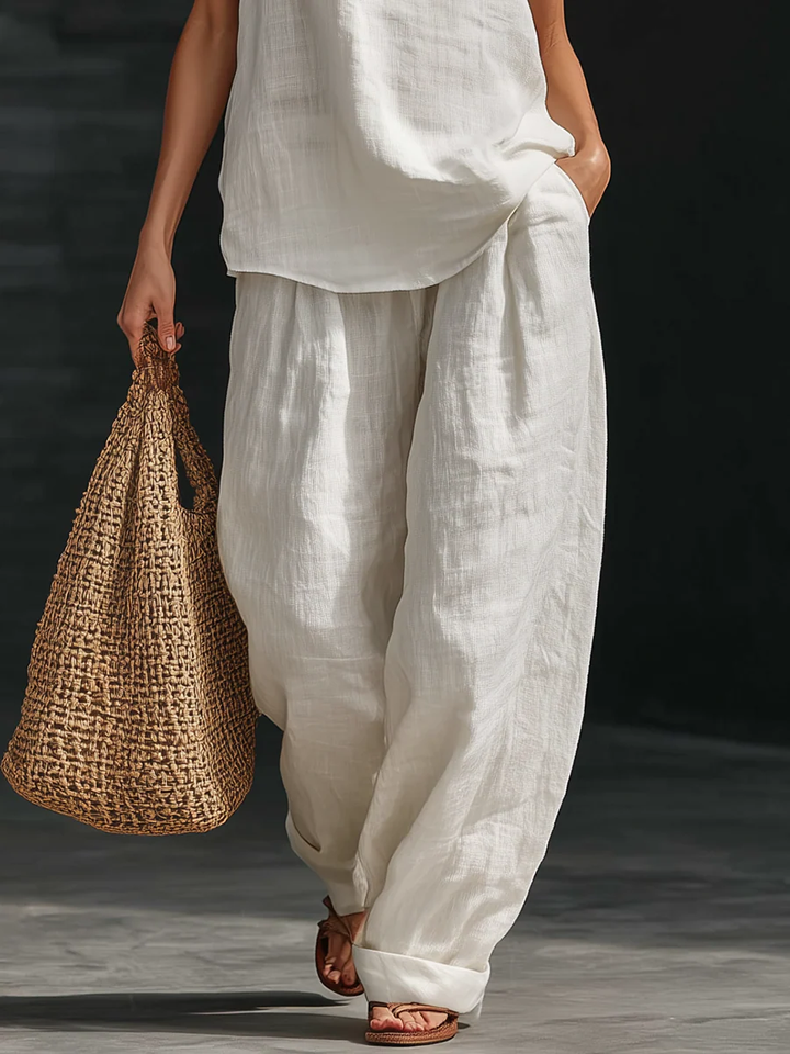 Zoë™ | Completo senza maniche con pantaloni a gamba larga