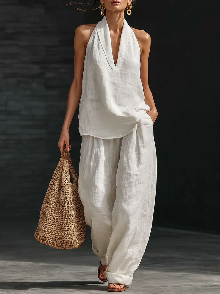 Zoë™ | Completo senza maniche con pantaloni a gamba larga