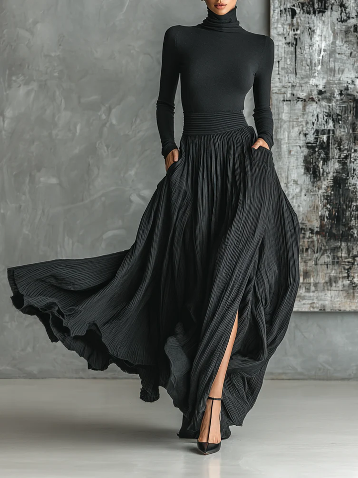 Eva™ | Completo elegante con gonna plissettata
