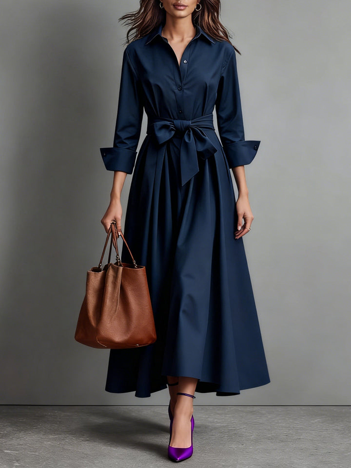 Marise™ | Elegante Abito Maxi con Dettaglio Fiocco