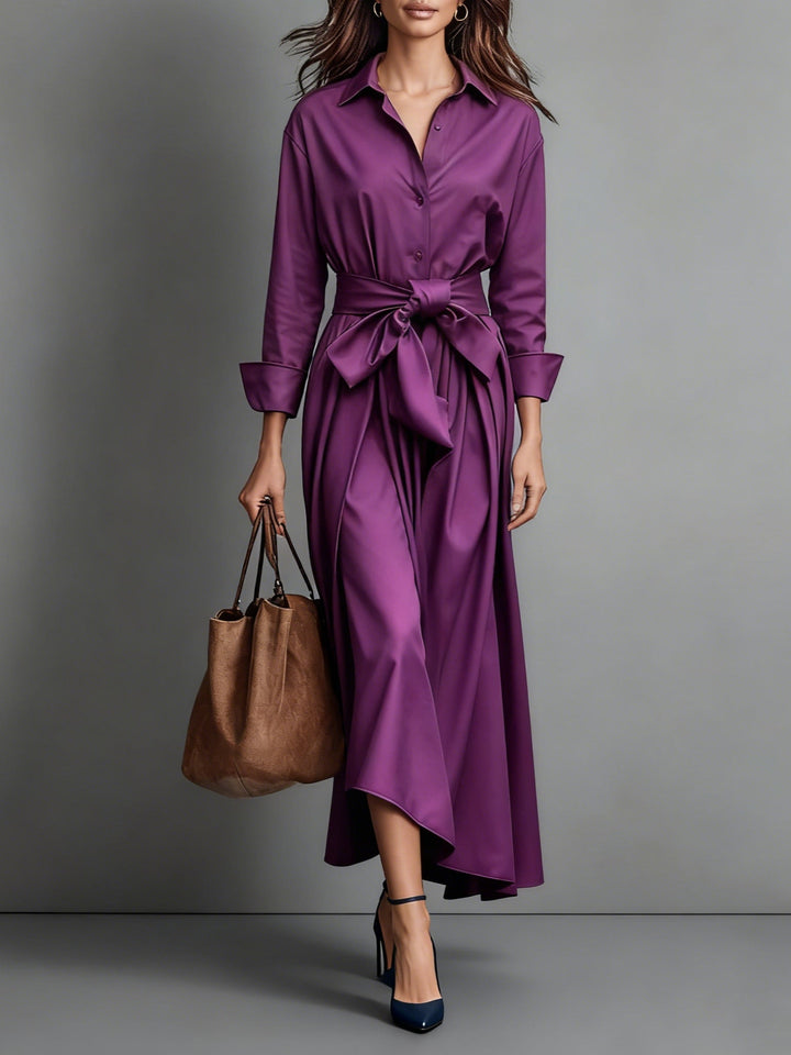 Marise™ | Elegante Abito Maxi con Dettaglio Fiocco