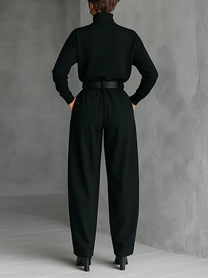 Lisa™ | Completo di 2 pezzi nero con cintura