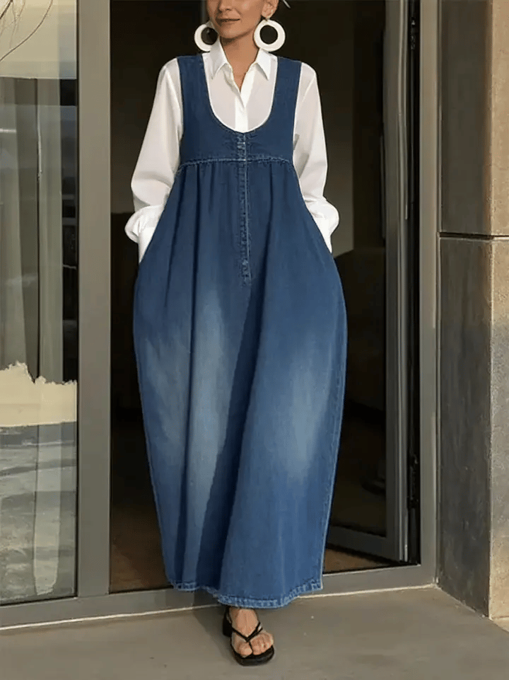 Veronica | Vestito in Denim Largo