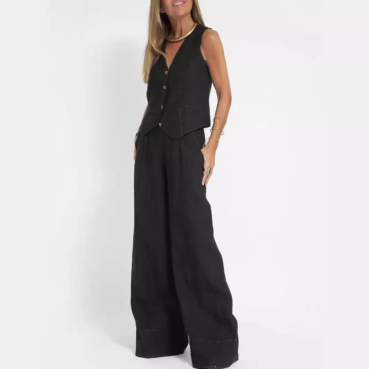Gilet su Misura e Set in Cotone a Gamba Larga