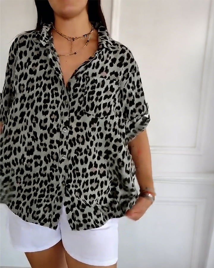 Bluse alla Moda con Stampa Leopardo