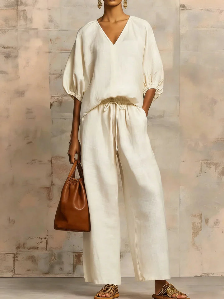 Valencia | Set Due Pezzi Elegante in Lino Relaxed