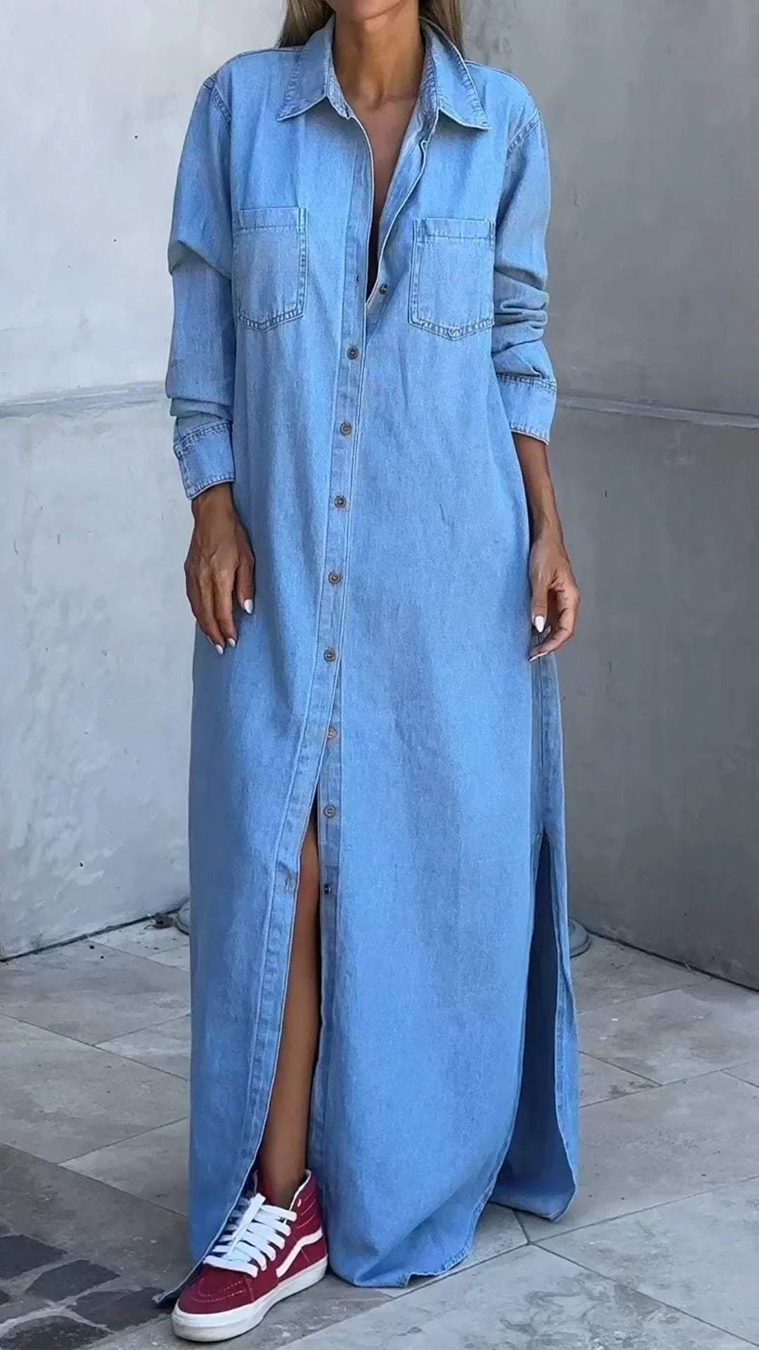 Delana - Vestito Casual con Bottoni