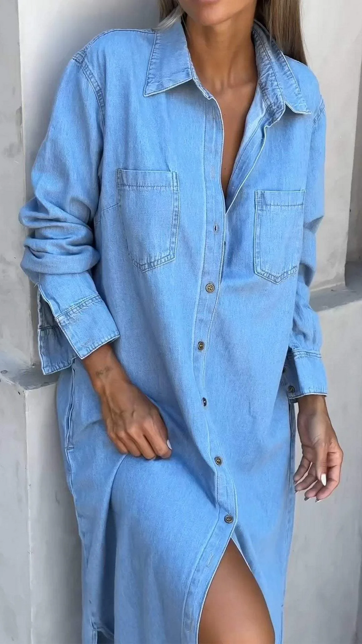 Delana - Vestito Casual con Bottoni