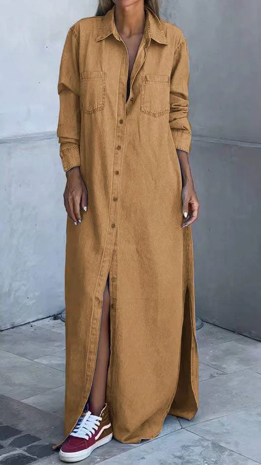Delana - Vestito Casual con Bottoni