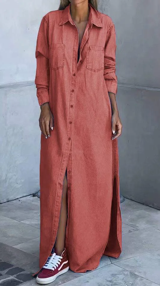 Delana - Vestito Casual con Bottoni