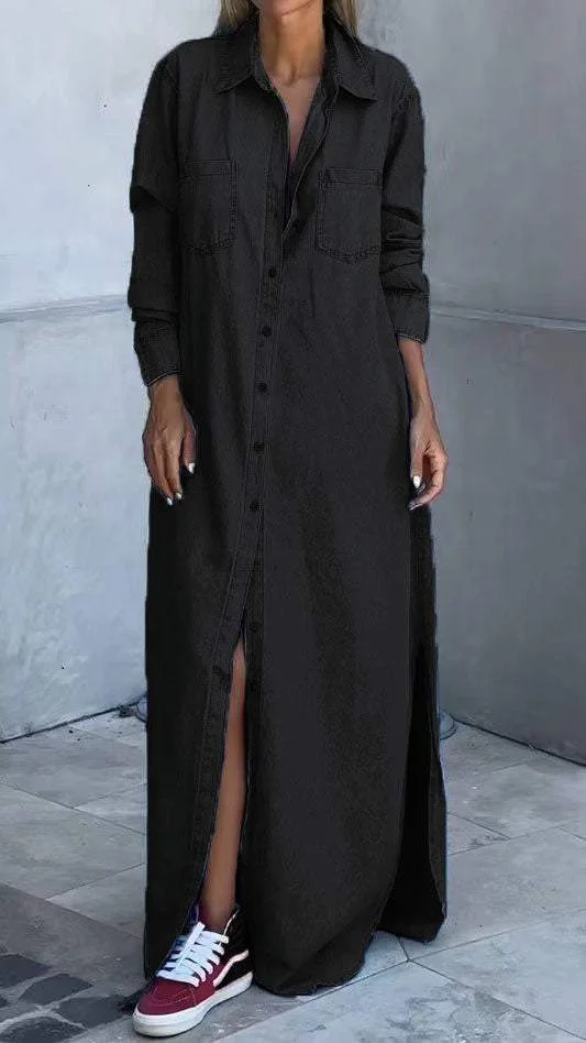 Delana - Vestito Casual con Bottoni