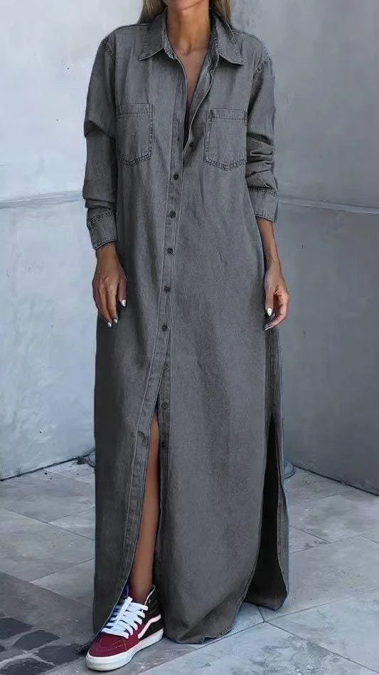 Delana - Vestito Casual con Bottoni