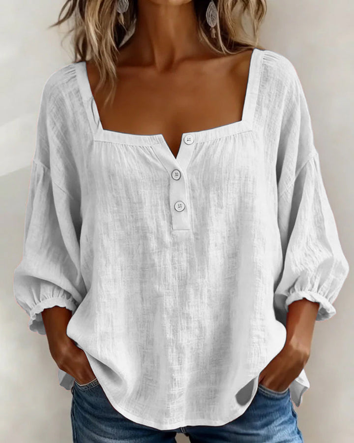 Chemisier Collo Quadrato Manica a Farfalla