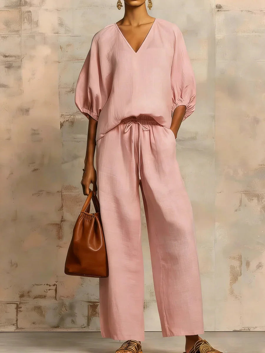 Valencia | Set Due Pezzi Elegante in Lino Relaxed