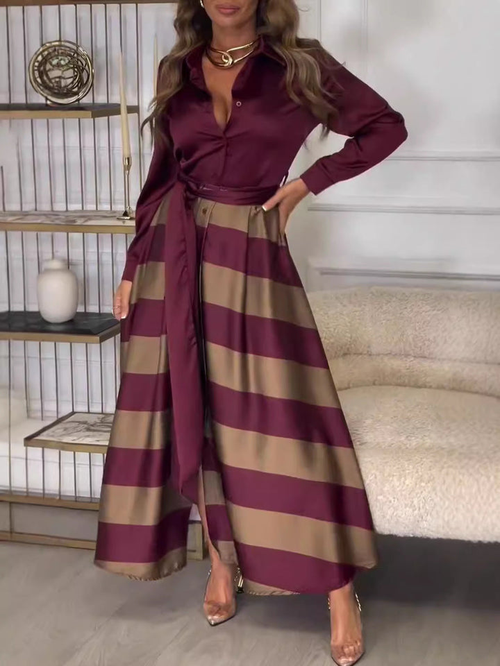 Vestito Maxi a Righe