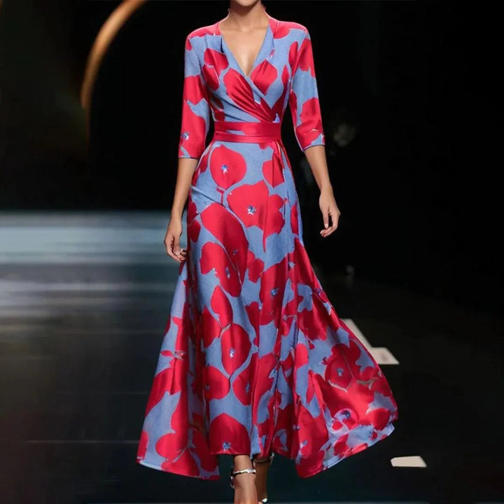 Vestito Chic con Stampa Floreale