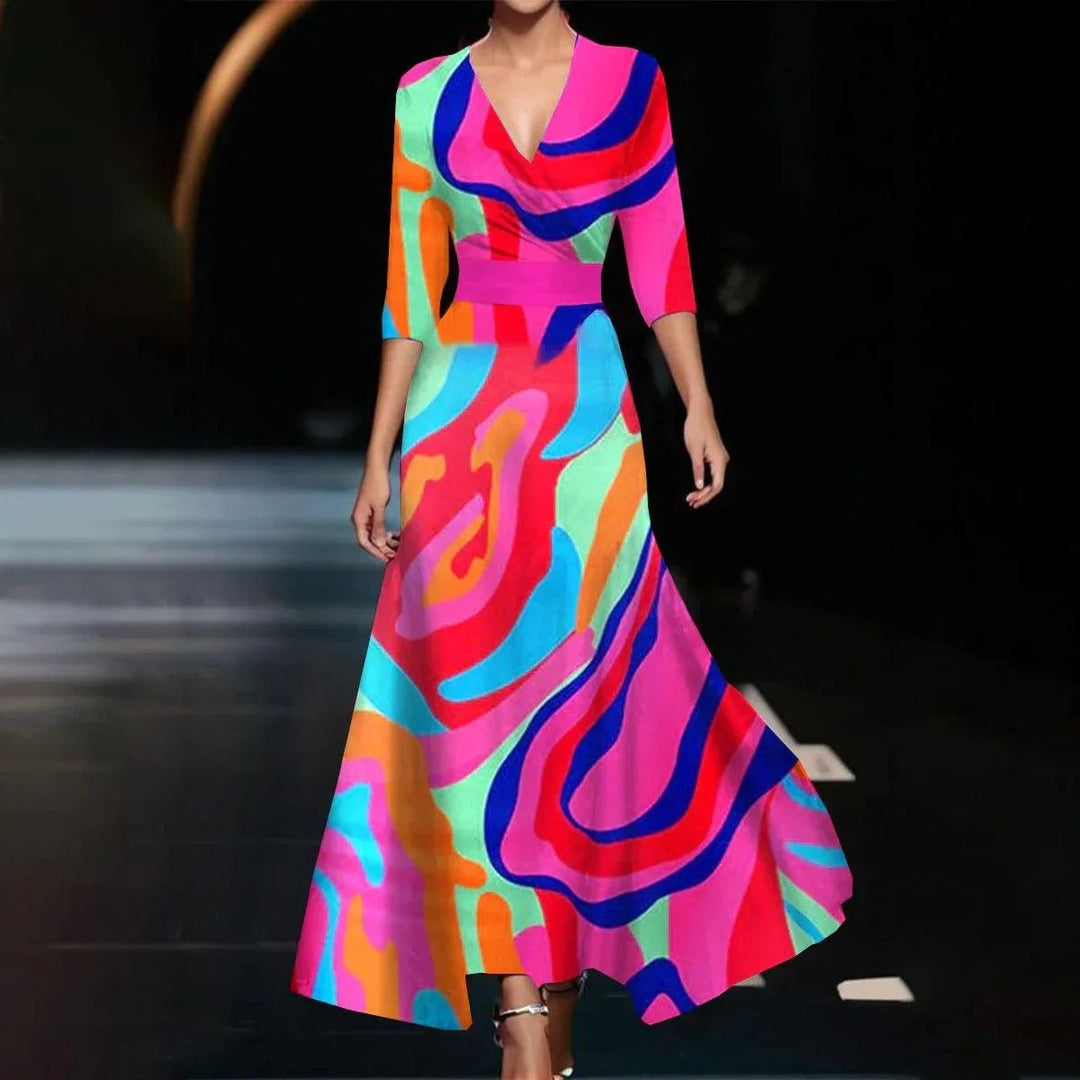 Vestito Chic con Stampa Floreale